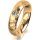 Ring 14 Karat Gelbgold 5.0 mm diamantmatt 1 Brillant G vs 0,110ct