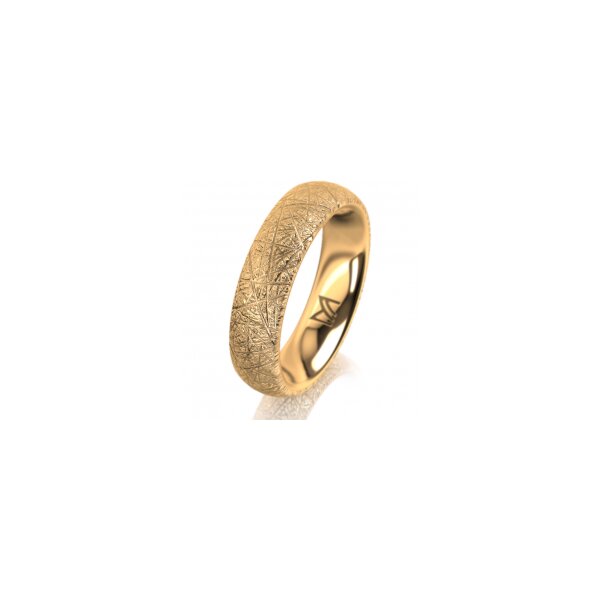 Ring 18 Karat Gelbgold 5.0 mm kristallmatt