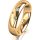 Ring 18 Karat Gelbgold 5.0 mm poliert 3 Brillanten G vs Gesamt 0,040ct