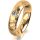 Ring 18 Karat Gelbgold 5.0 mm diamantmatt 1 Brillant G vs 0,110ct