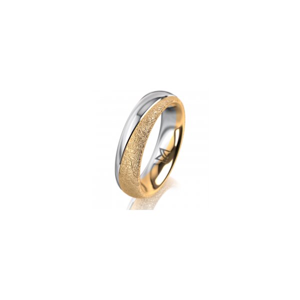 Ring 14 Karat Gelb-/Weissgold 5.0 mm kreismatt