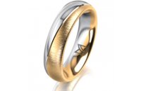 Ring 14 Karat Gelb-/Weissgold 5.0 mm sandmatt