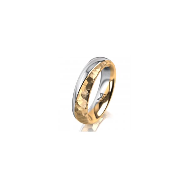Ring 14 Karat Gelb-/Weissgold 5.0 mm diamantmatt