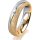 Ring 14 Karat Gelb-/Weissgold 5.0 mm kreismatt 1 Brillant G vs 0,025ct