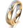 Ring 14 Karat Gelb-/Weissgold 5.0 mm l&auml;ngsmatt 1 Brillant G vs 0,065ct