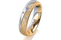 Ring 14 Karat Gelb-/Weissgold 5.0 mm kreismatt 5...