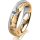 Ring 14 Karat Gelb-/Weissgold 5.0 mm diamantmatt 1 Brillant G vs 0,110ct