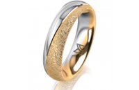 Ring 18 Karat Gelb-/Weissgold 5.0 mm kreismatt