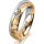 Ring 18 Karat Gelb-/Weissgold 5.0 mm diamantmatt 1 Brillant G vs 0,065ct
