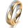 Ring 18 Karat Gelb-/Weissgold 5.0 mm längsmatt 5 Brillanten G vs Gesamt 0,035ct