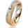 Ring 18 Karat Gelb-/Weissgold 5.0 mm kreismatt 1 Brillant G vs 0,110ct