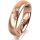 Ring 14 Karat Rotgold 5.0 mm l&auml;ngsmatt 3 Brillanten G vs Gesamt 0,040ct