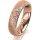 Ring 14 Karat Rotgold 5.0 mm kristallmatt 3 Brillanten G vs Gesamt 0,040ct