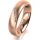 Ring 14 Karat Rotgold 5.0 mm sandmatt 5 Brillanten G vs Gesamt 0,035ct