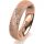 Ring 14 Karat Rotgold 5.0 mm kristallmatt 5 Brillanten G vs Gesamt 0,035ct