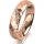 Ring 14 Karat Rotgold 5.0 mm diamantmatt 5 Brillanten G vs Gesamt 0,035ct