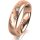 Ring 14 Karat Rotgold 5.0 mm l&auml;ngsmatt 5 Brillanten G vs Gesamt 0,055ct