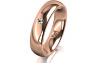 Ring 18 Karat Rotgold 5.0 mm poliert 1 Brillant G vs 0,025ct