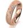 Ring 18 Karat Rotgold 5.0 mm kreismatt 5 Brillanten G vs Gesamt 0,055ct