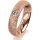 Ring 18 Karat Rotgold 5.0 mm kristallmatt 1 Brillant G vs 0,110ct