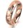 Ring 18 Karat Rotgold 5.0 mm diamantmatt 1 Brillant G vs 0,110ct