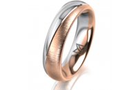 Ring 14 Karat Rot-/Weissgold 5.0 mm sandmatt
