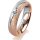 Ring 14 Karat Rot-/Weissgold 5.0 mm kreismatt 1 Brillant G vs 0,065ct