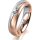 Ring 14 Karat Rot-/Weissgold 5.0 mm sandmatt 1 Brillant G vs 0,065ct