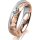 Ring 14 Karat Rot-/Weissgold 5.0 mm diamantmatt 1 Brillant G vs 0,065ct