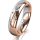 Ring 14 Karat Rot-/Weissgold 5.0 mm poliert 5 Brillanten G vs Gesamt 0,055ct