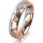 Ring 14 Karat Rot-/Weissgold 5.0 mm diamantmatt 5 Brillanten G vs Gesamt 0,055ct