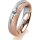 Ring 14 Karat Rot-/Weissgold 5.0 mm kreismatt 1 Brillant G vs 0,110ct