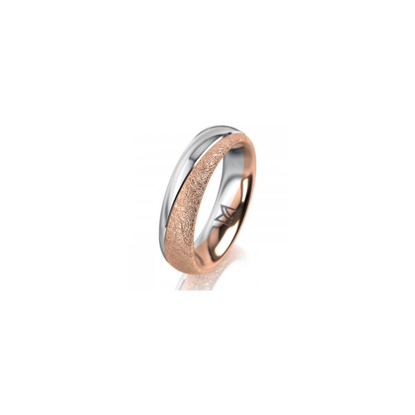 Ring 18 Karat Rot-/Weissgold 5.0 mm kreismatt