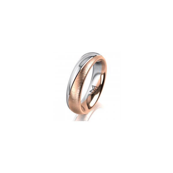 Ring 18 Karat Rot-/Weissgold 5.0 mm sandmatt