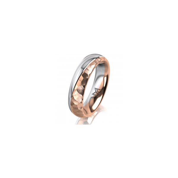Ring 18 Karat Rot-/Weissgold 5.0 mm diamantmatt