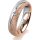 Ring 18 Karat Rot-/Weissgold 5.0 mm kristallmatt 1 Brillant G vs 0,025ct