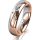 Ring 18 Karat Rot-/Weissgold 5.0 mm poliert 3 Brillanten G vs Gesamt 0,040ct