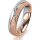 Ring 18 Karat Rot-/Weissgold 5.0 mm kreismatt 5 Brillanten G vs Gesamt 0,035ct