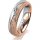 Ring 18 Karat Rot-/Weissgold 5.0 mm kristallmatt 5 Brillanten G vs Gesamt 0,035ct