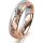 Ring 18 Karat Rot-/Weissgold 5.0 mm diamantmatt 5 Brillanten G vs Gesamt 0,035ct