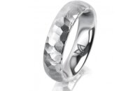 Ring 14 Karat Weissgold 5.0 mm diamantmatt