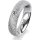 Ring 14 Karat Weissgold 5.0 mm kristallmatt 1 Brillant G vs 0,065ct