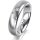 Ring 14 Karat Weissgold 5.0 mm l&auml;ngsmatt 3 Brillanten G vs Gesamt 0,040ct