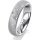 Ring 14 Karat Weissgold 5.0 mm kreismatt 3 Brillanten G vs Gesamt 0,040ct