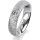 Ring 14 Karat Weissgold 5.0 mm kristallmatt 1 Brillant G vs 0,110ct