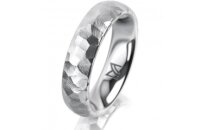 Ring 18 Karat Weissgold 5.0 mm diamantmatt