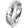 Ring 18 Karat Weissgold 5.0 mm diamantmatt