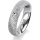 Ring 18 Karat Weissgold 5.0 mm kristallmatt 1 Brillant G vs 0,025ct