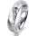 Ring 18 Karat Weissgold 5.0 mm diamantmatt 5 Brillanten G vs Gesamt 0,035ct