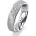 Ring 18 Karat Weissgold 5.0 mm kreismatt 5 Brillanten G vs Gesamt 0,055ct